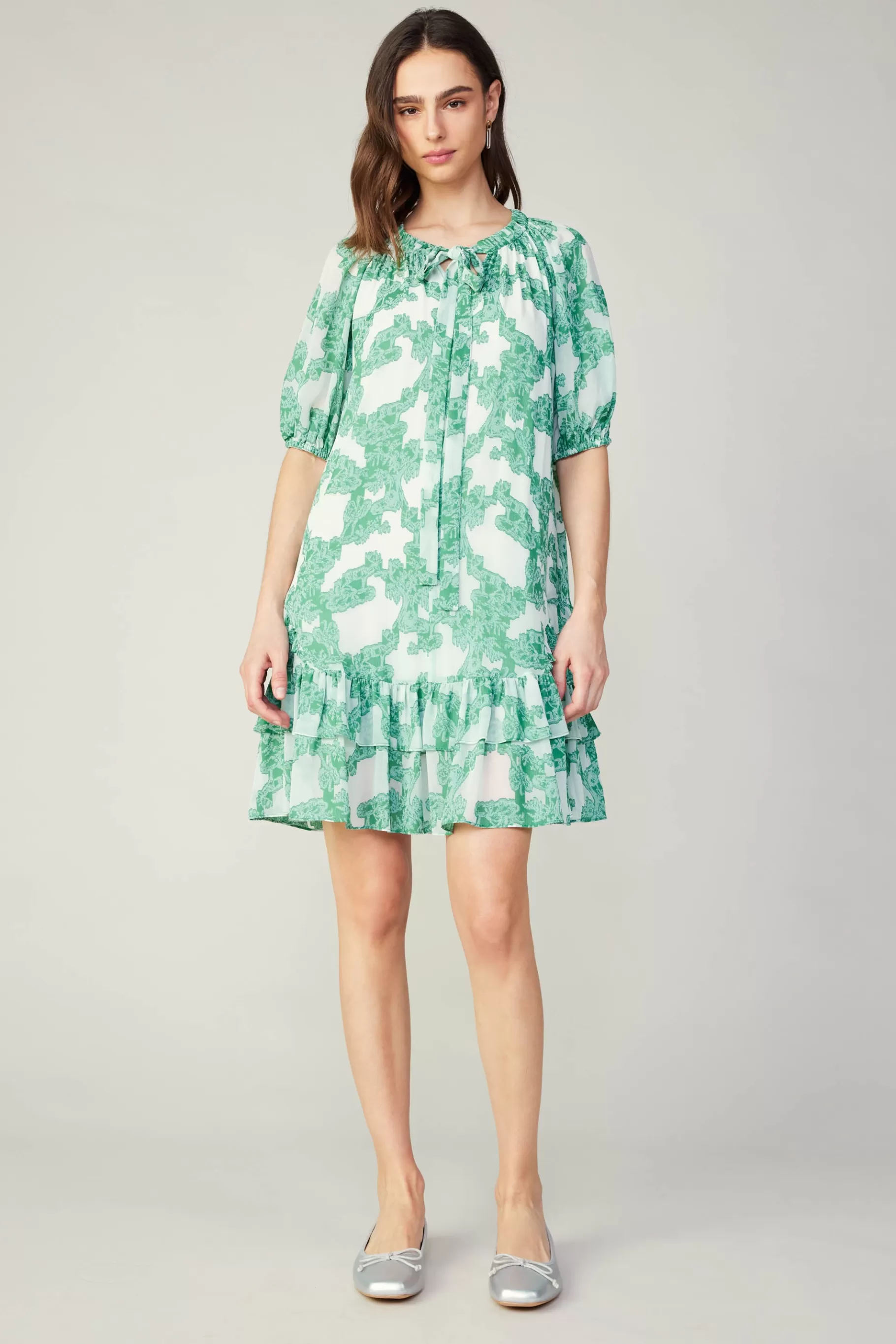 Current Air Mini Dresses>Abstract Motif Mini Dress DEEPMINT