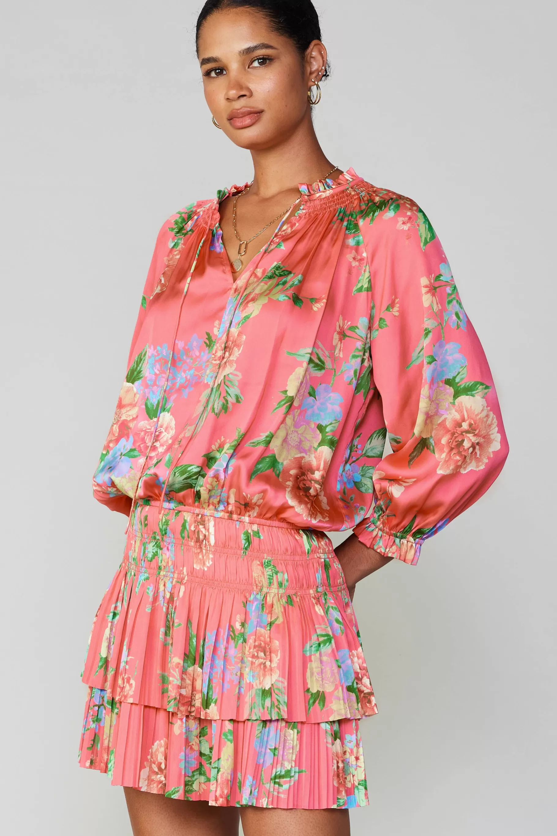 Current Air Mini Dresses>Aurelie Floral Mini Dress BRINKPINK