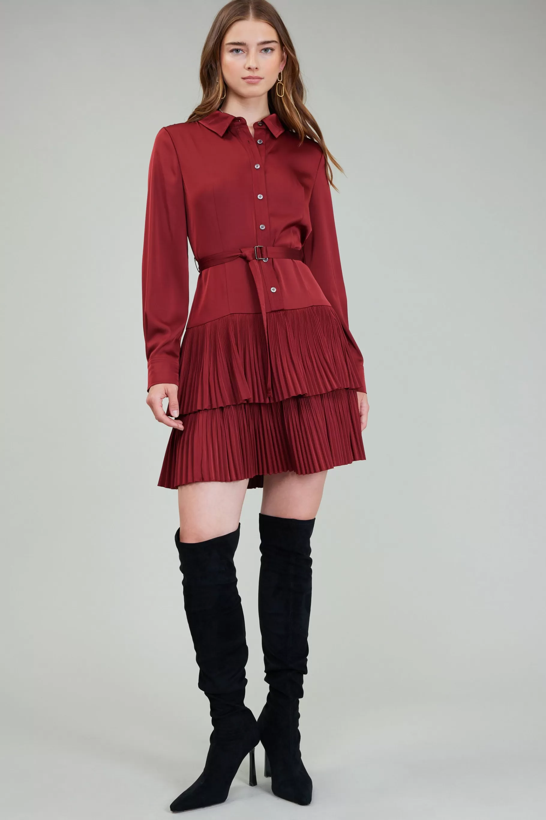 Current Air Mini Dresses>Carrera Mini Dress BURNTUMBER
