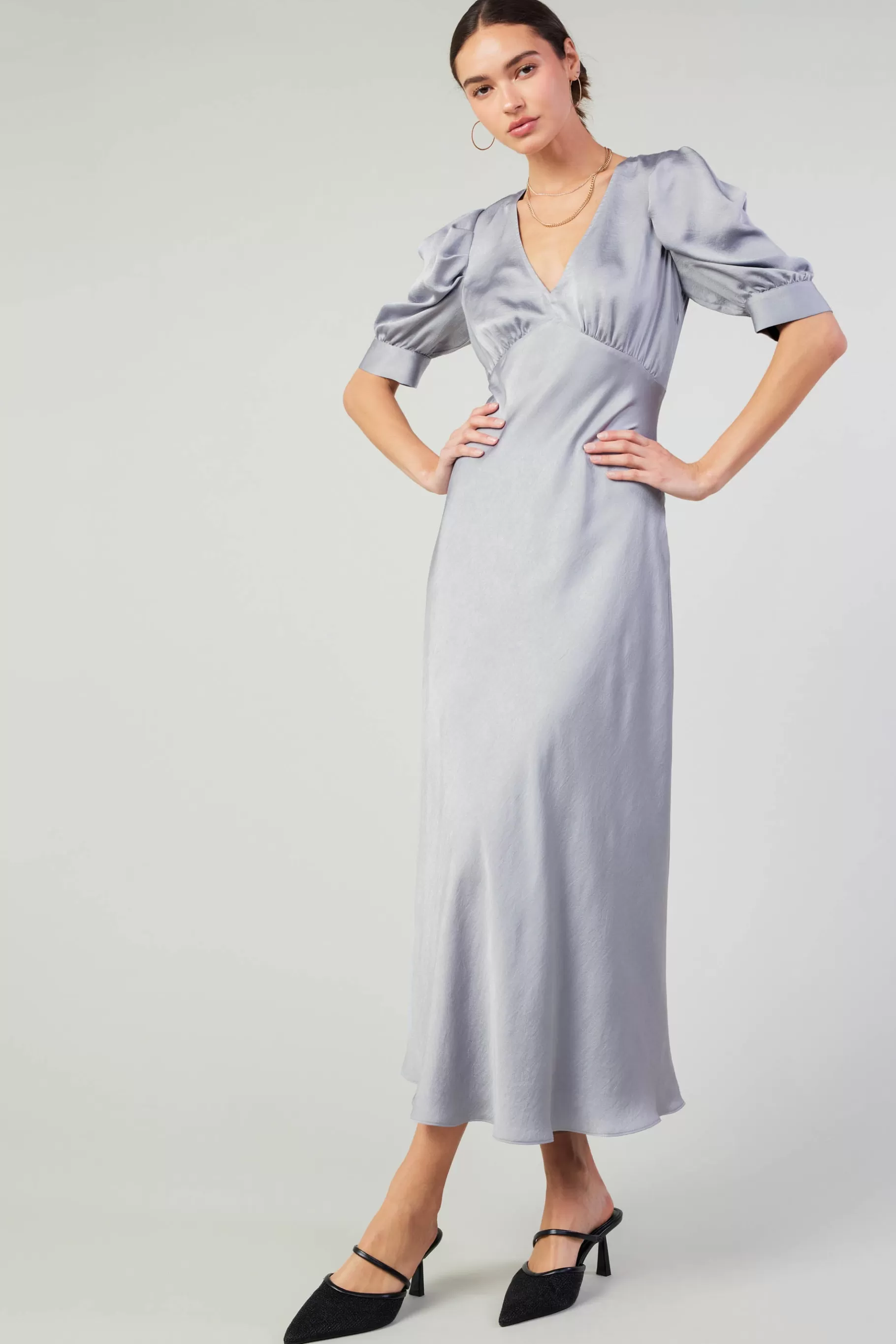 Current Air Maxi Dresses>Diana Maxi Dress SILVER