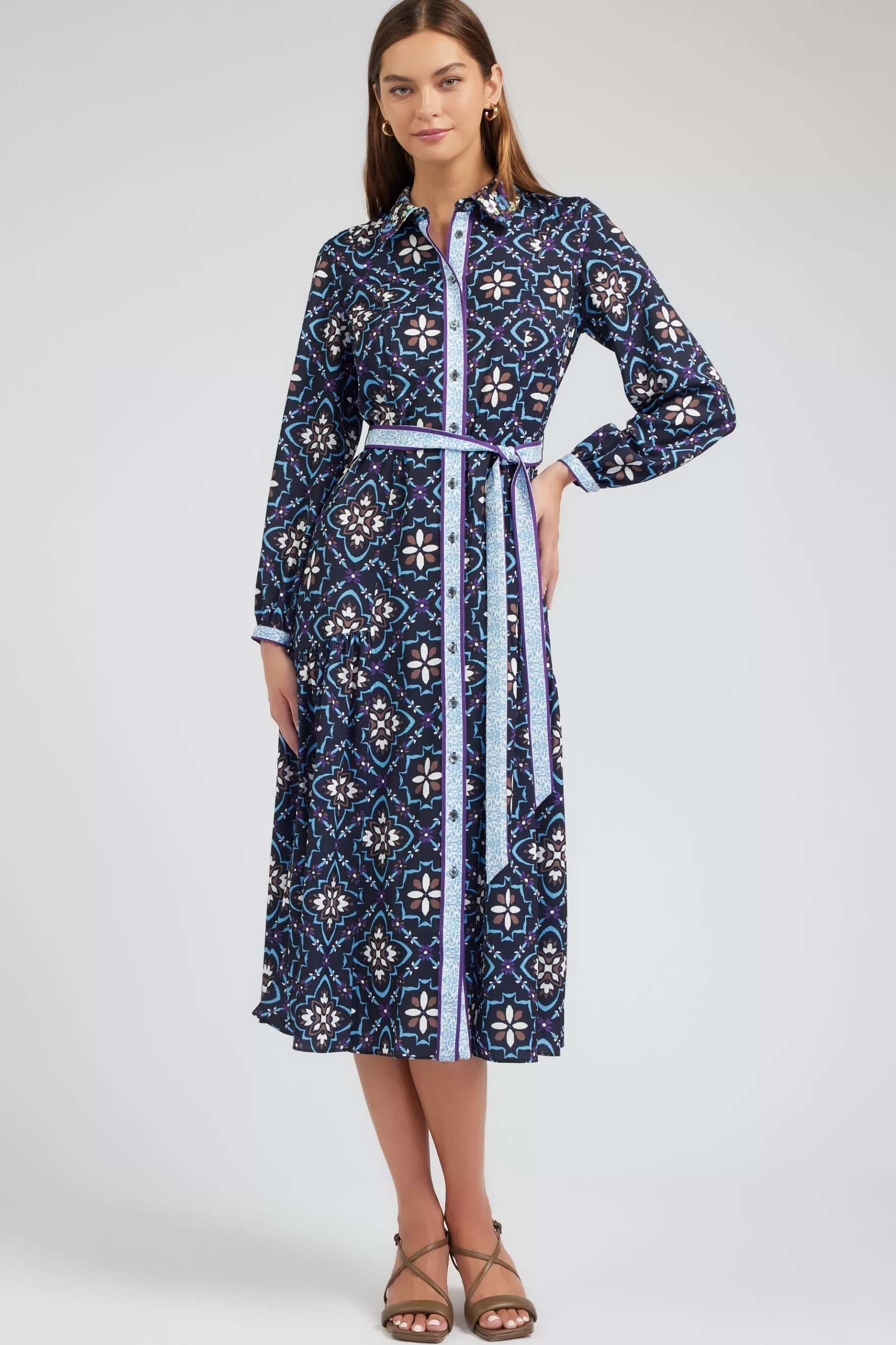 Current Air Maxi Dresses | Midi Dresses>Kaleidoscope Motif Maxi Dress NAVYMLT