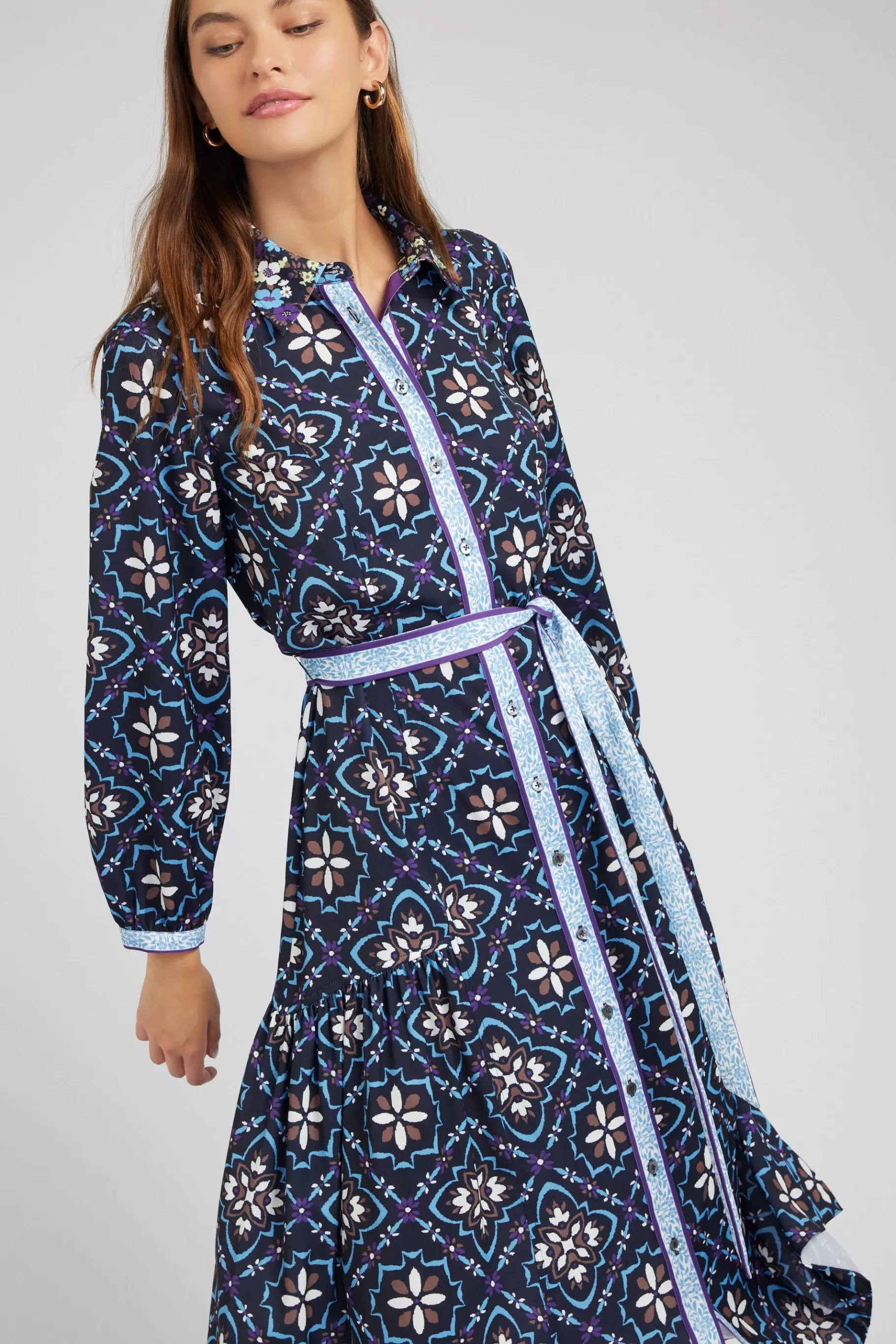 Current Air Maxi Dresses | Midi Dresses>Kaleidoscope Motif Maxi Dress NAVYMLT