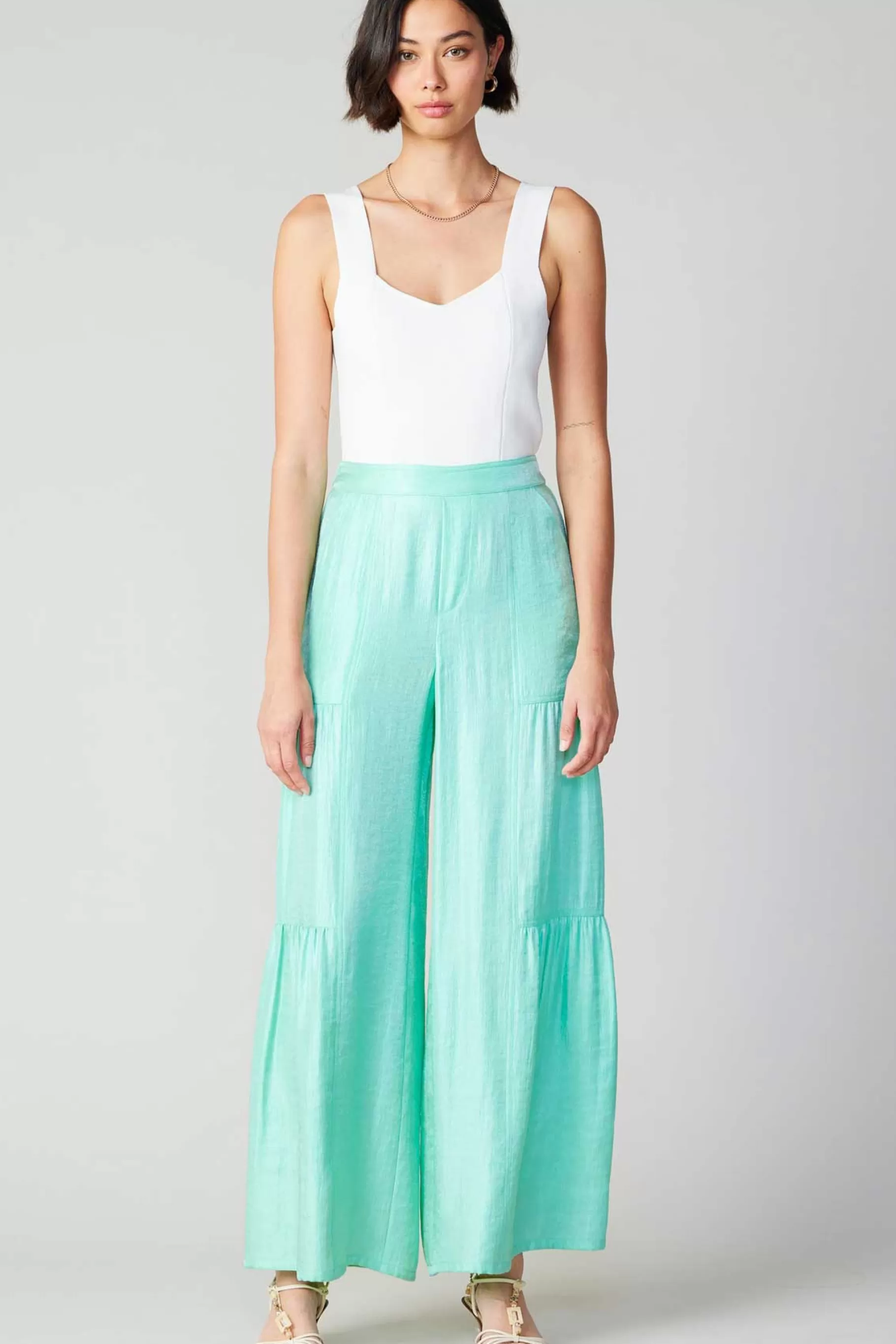 Current Air Pants>Pastel Wide Leg Pants MINT