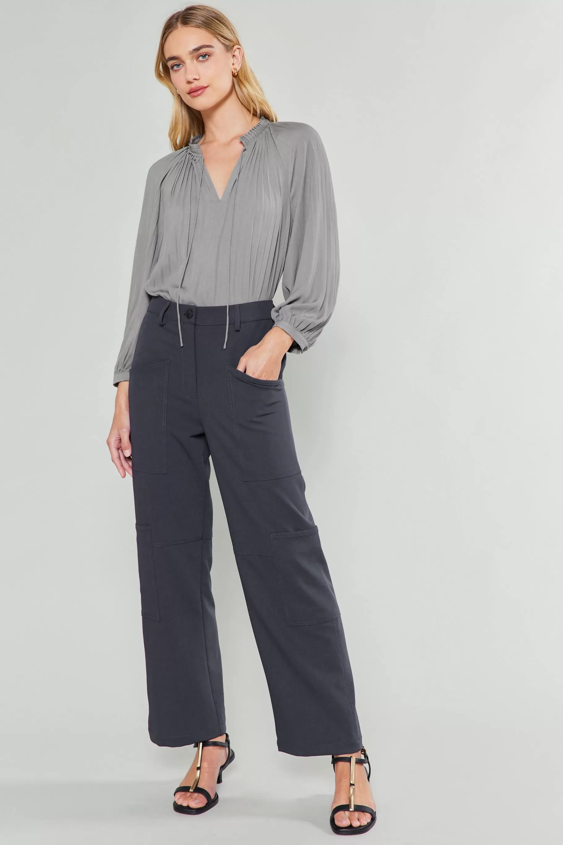Current Air Pants>Patch Pocket Cargo Pant DARKGREY