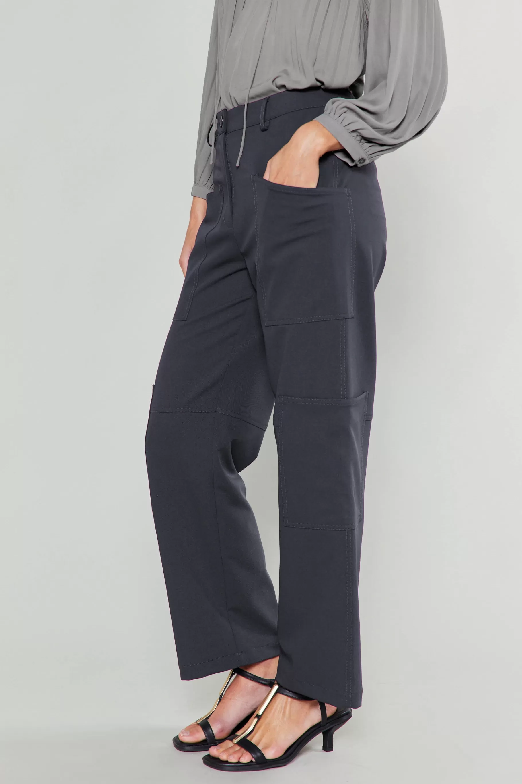 Current Air Pants>Patch Pocket Cargo Pant DARKGREY