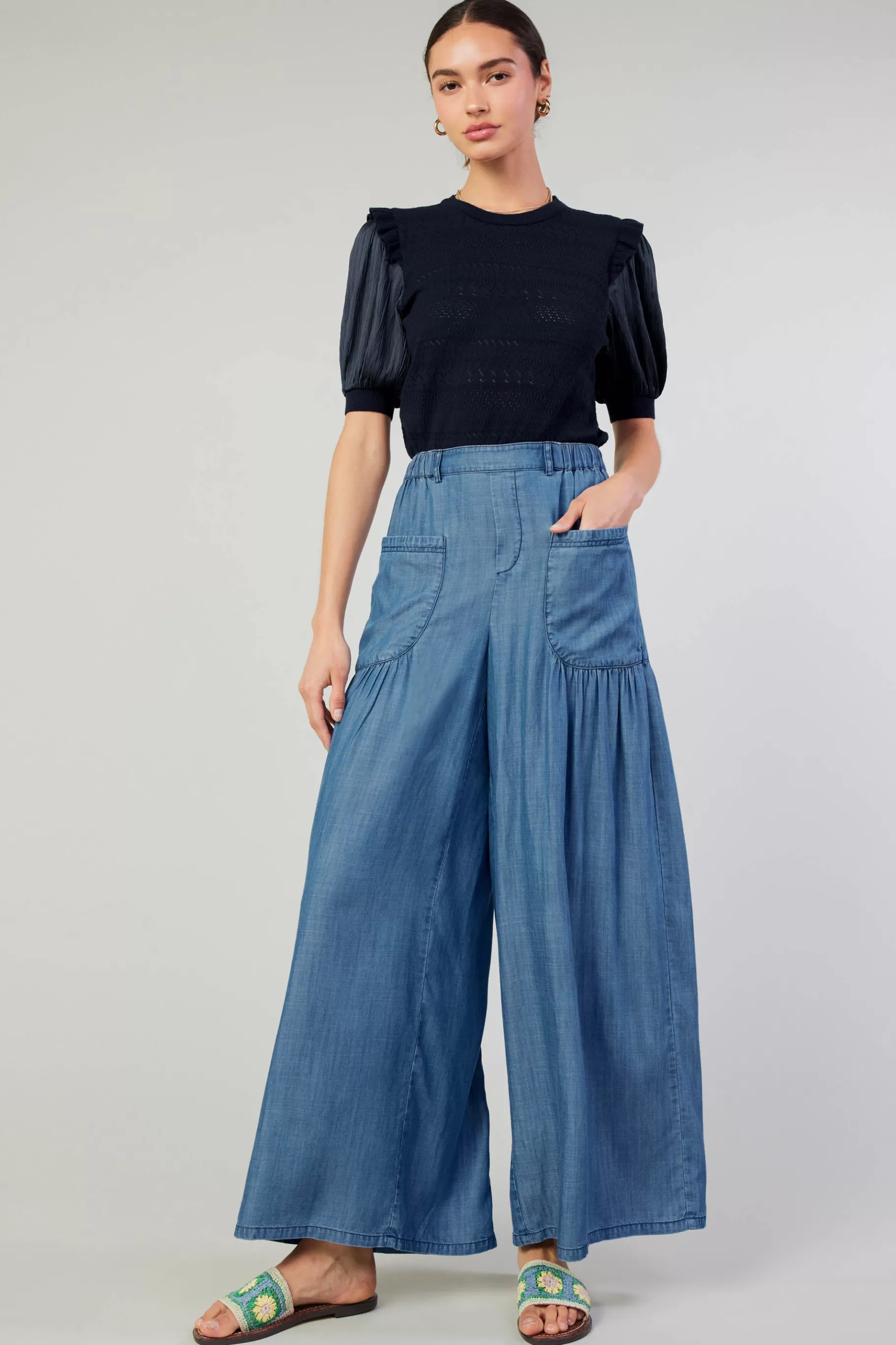 Current Air Pants>Patch Pocket Pant CHAMBRAY
