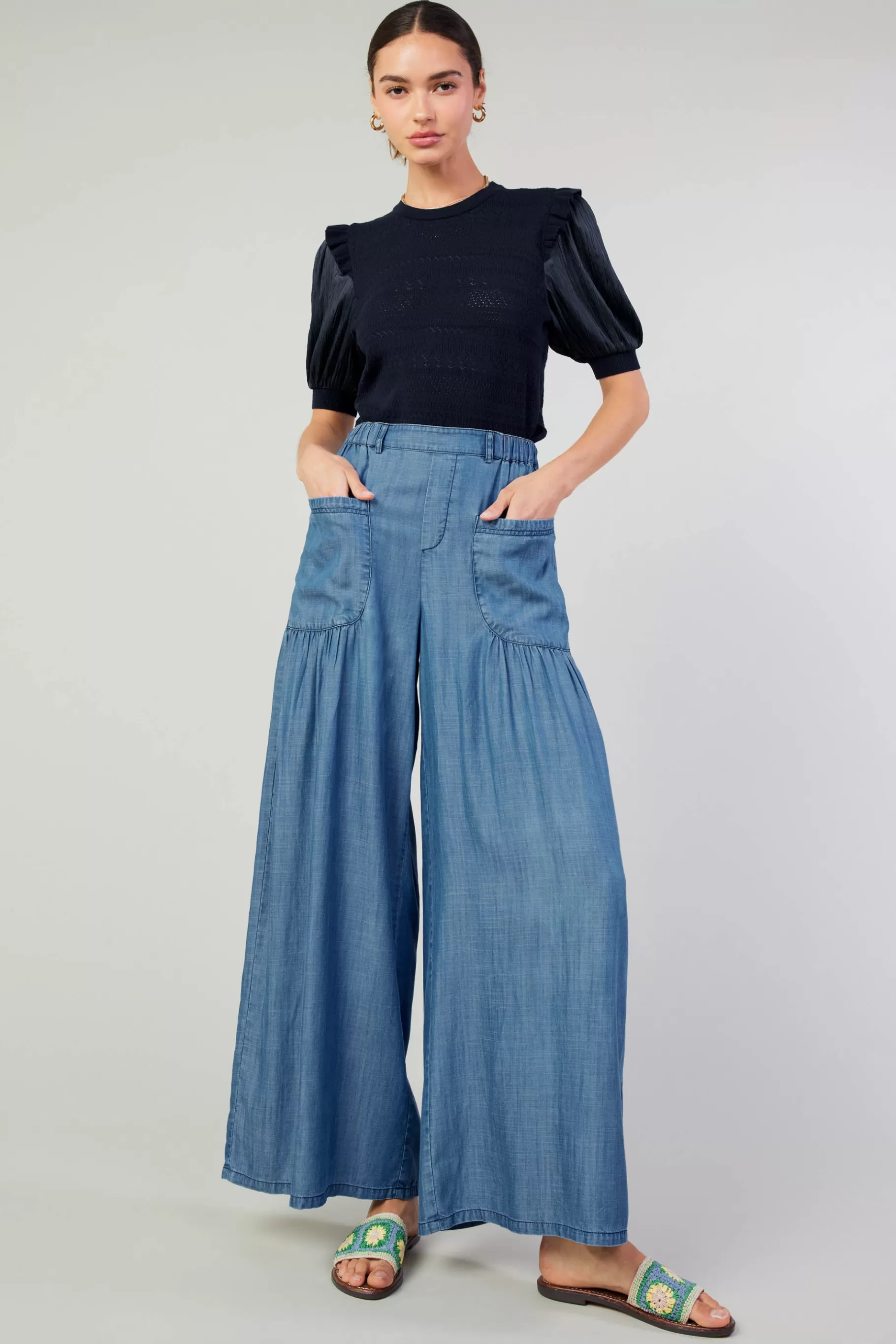Current Air Pants>Patch Pocket Pant CHAMBRAY