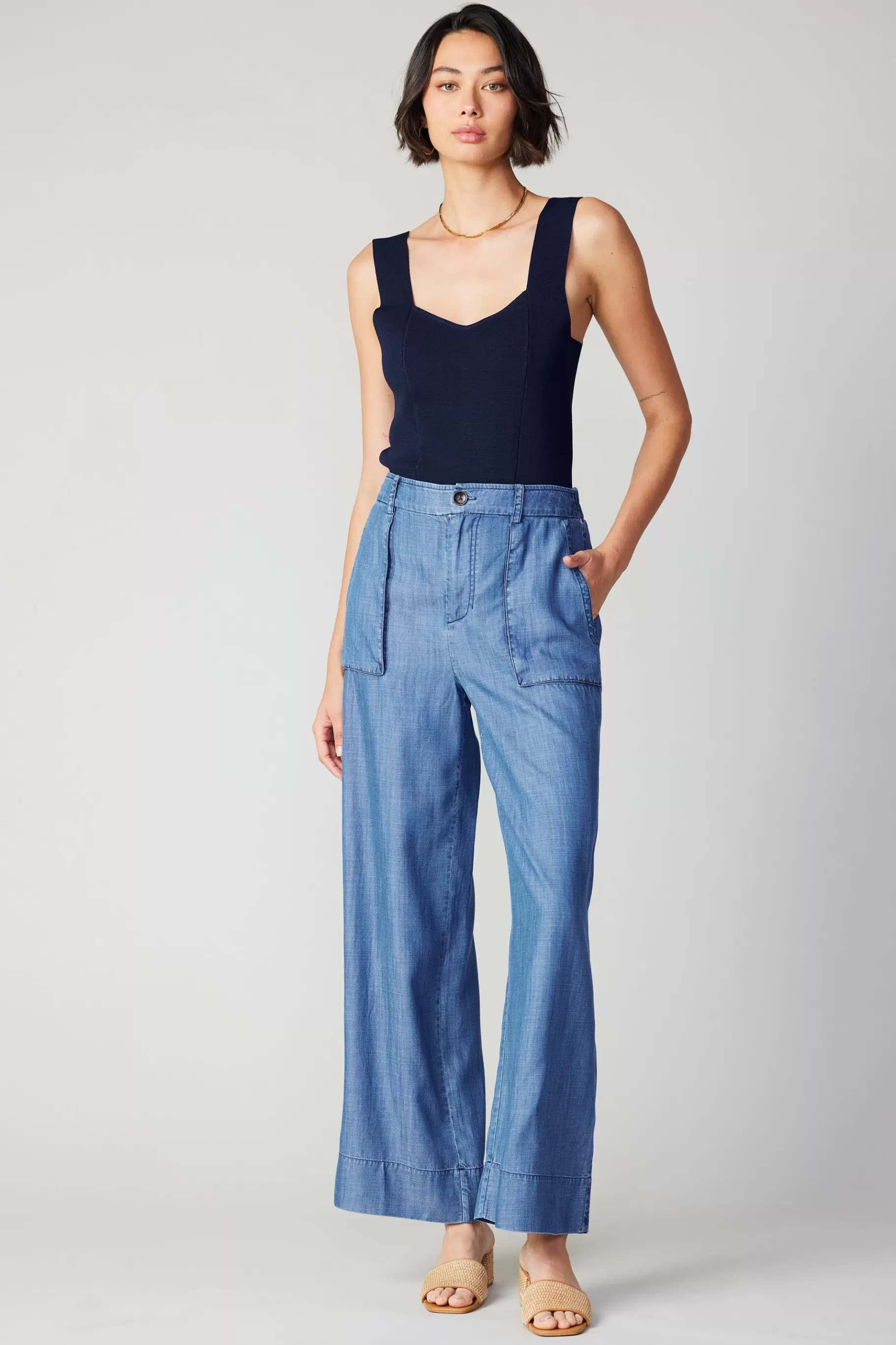 Current Air Pants>Pocket Cargo Pants CHAMBRAY