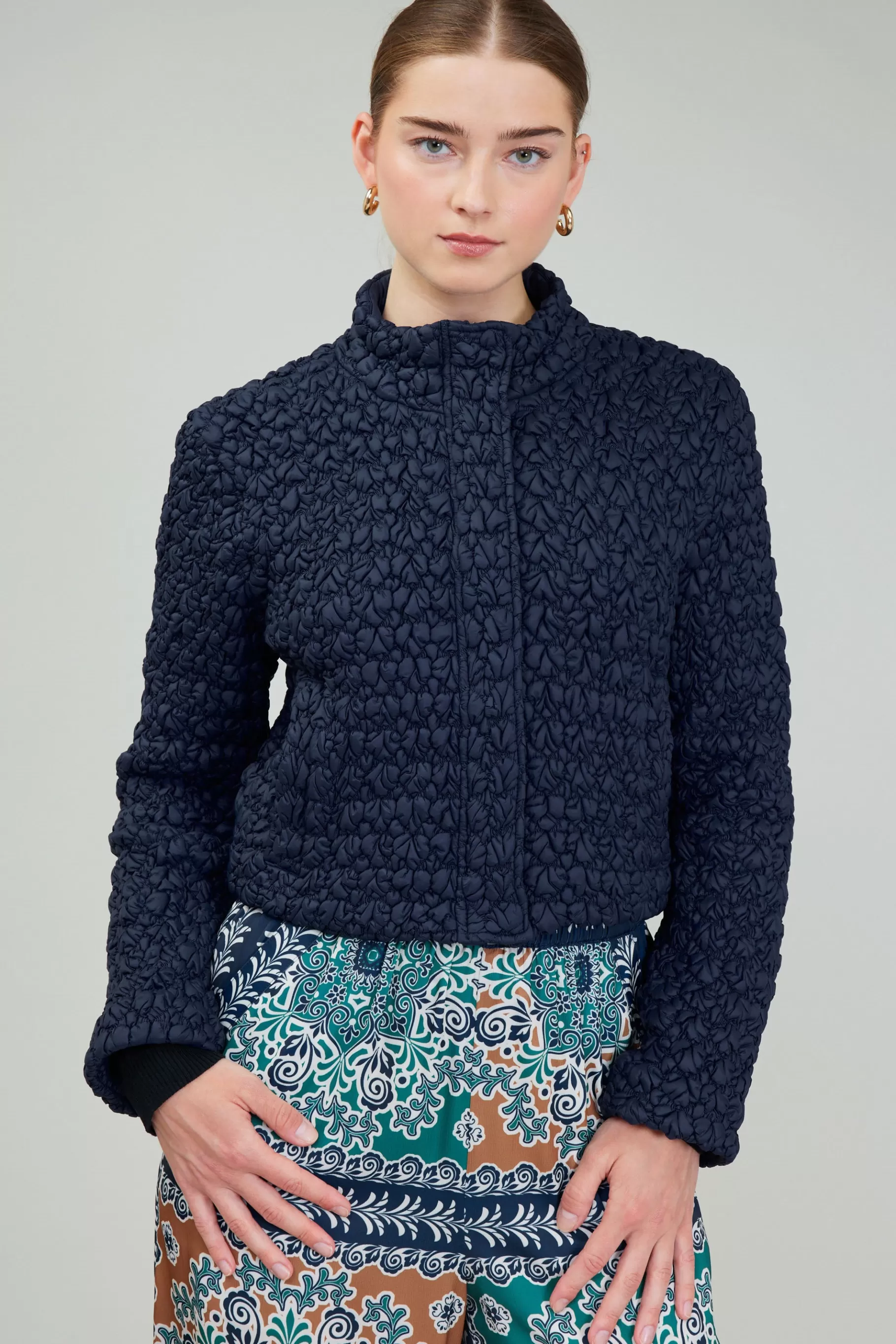 Current Air Coats & Jackets>Quilted Puff Jacket NAVY