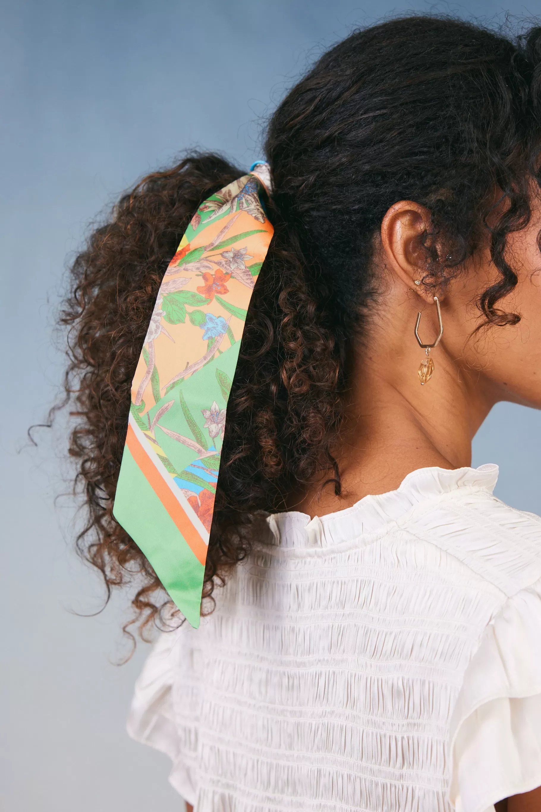 Current Air Accessories>Recycled Signature Print Twilly Scarf FLORALCOLORBLOCK