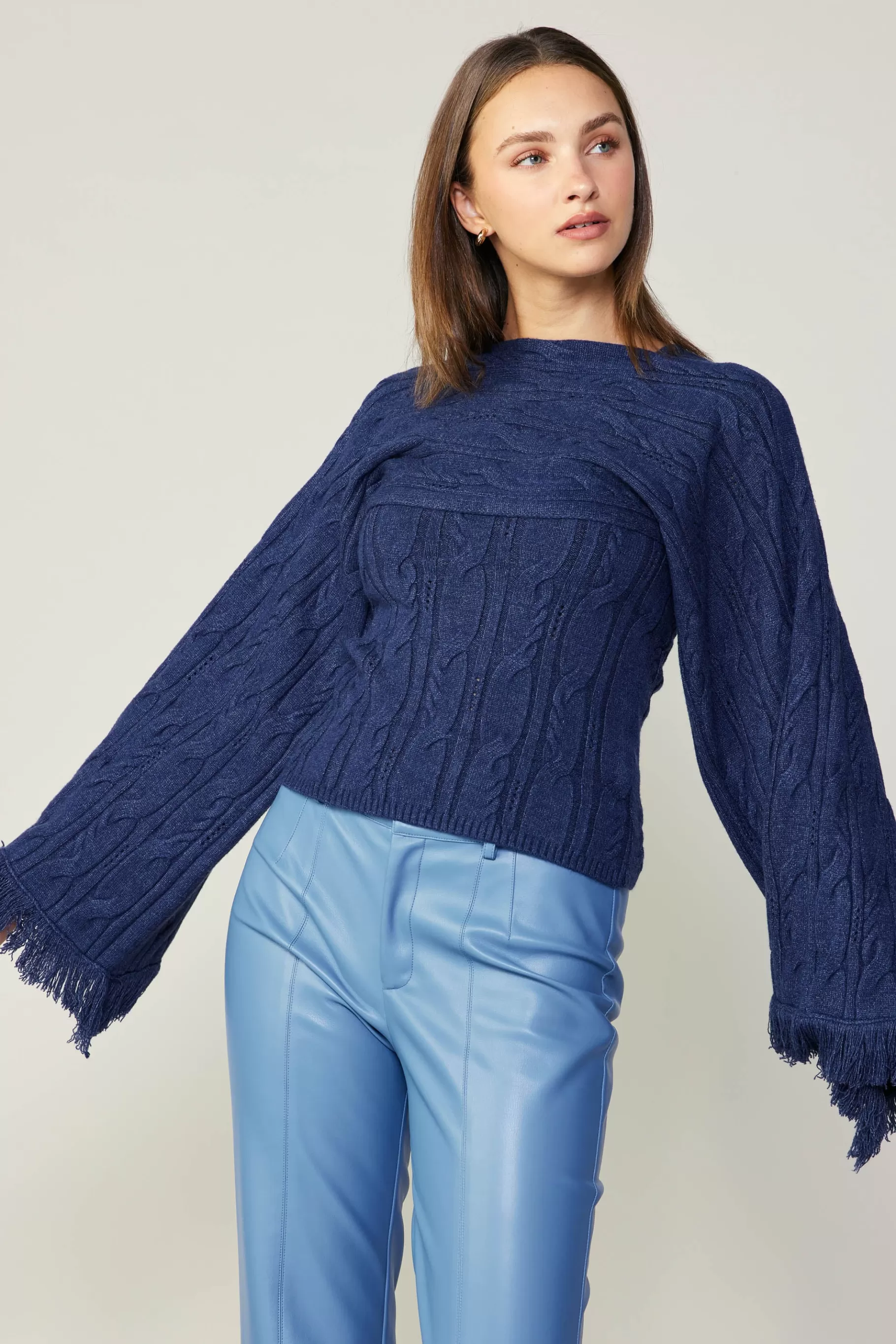 Current Air Knitwear | Sweaters>Sweater Shrug Top Set MIDNIGHTBLUE
