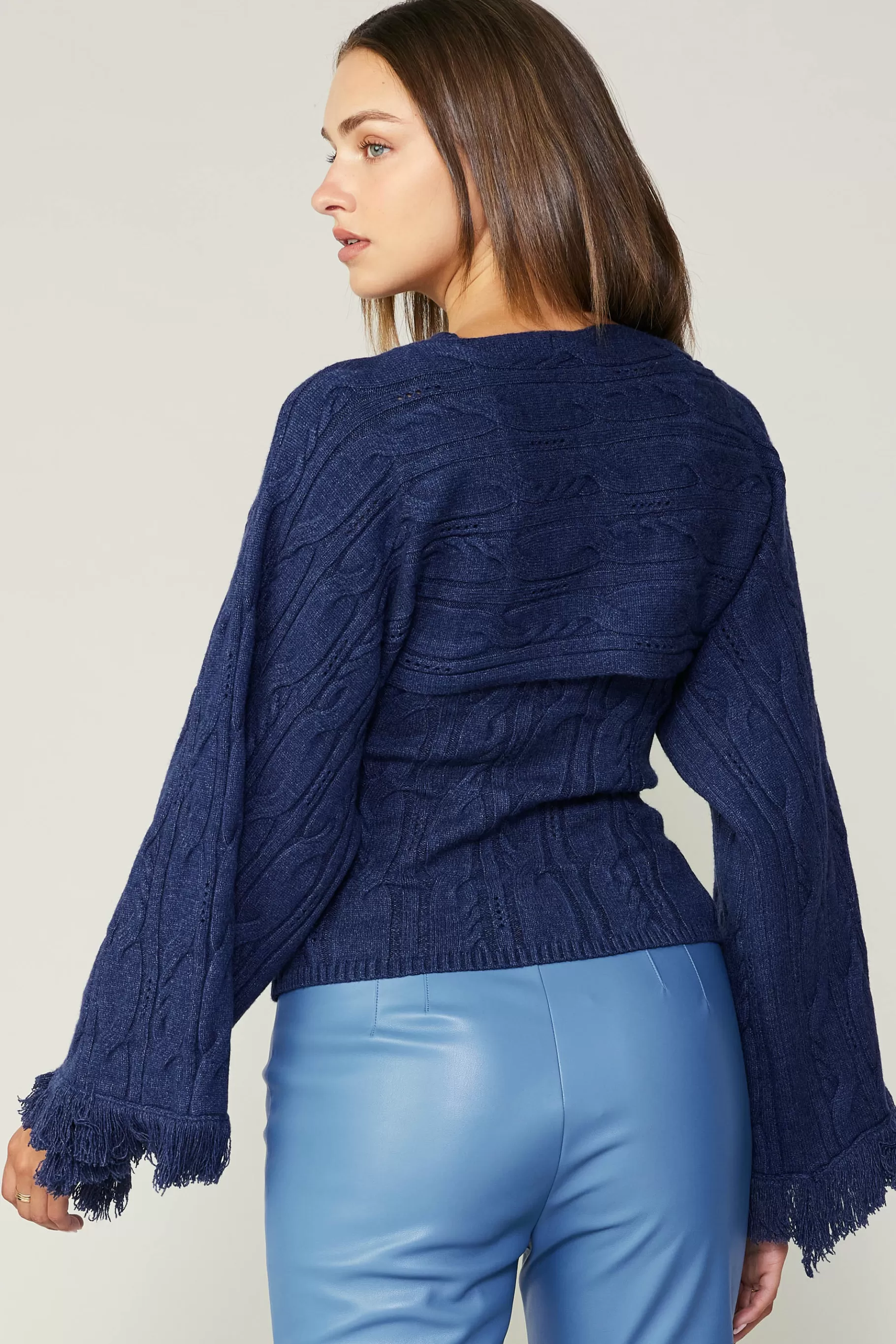 Current Air Knitwear | Sweaters>Sweater Shrug Top Set MIDNIGHTBLUE