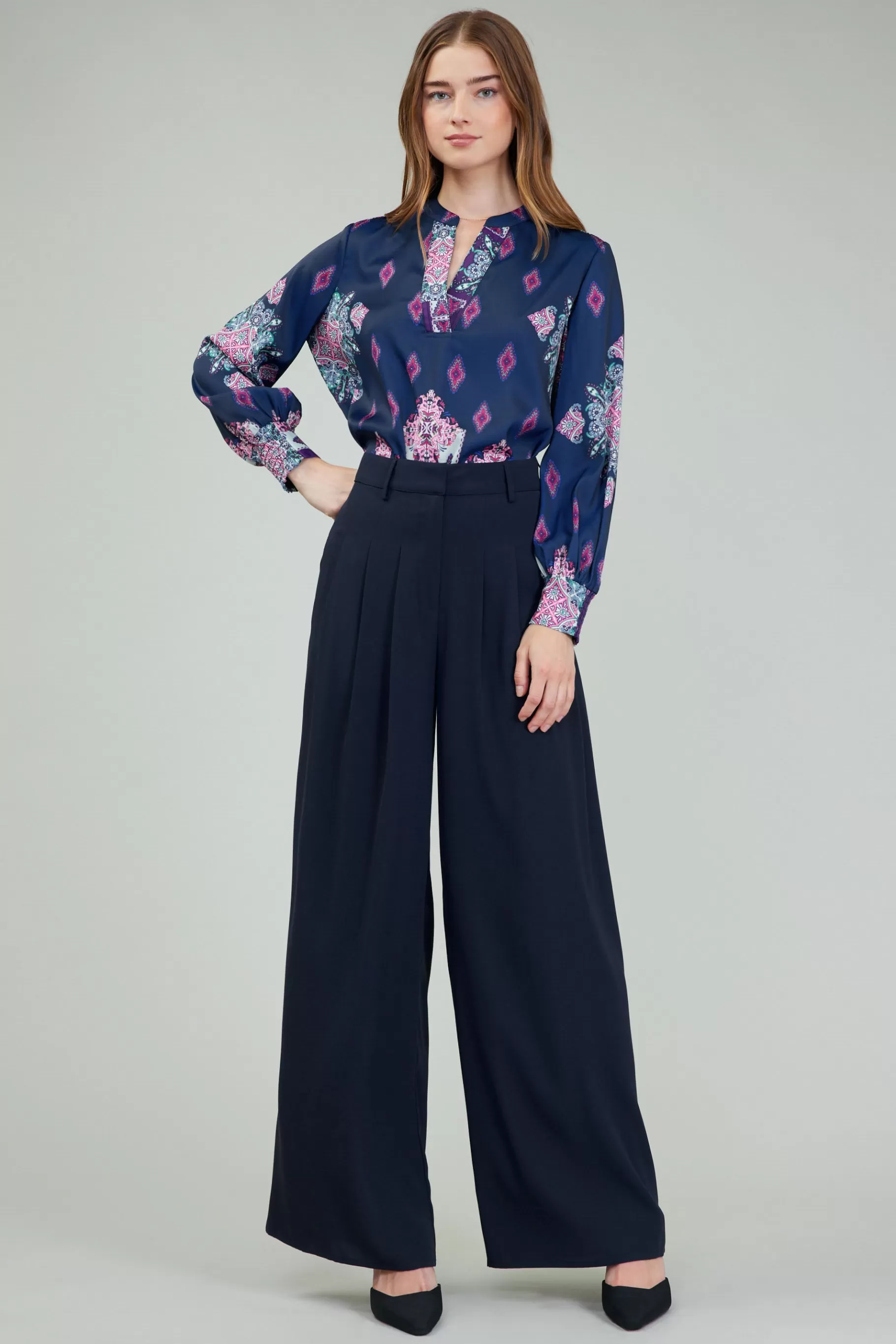 Current Air Pants>Wide Leg Trousers SLATENAVY